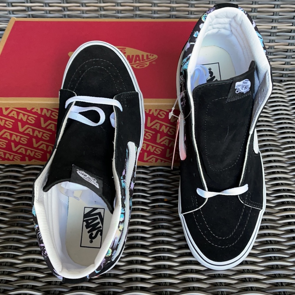 Vans Sk8-Hi Paradise Floral Black/True White MENS - Picture 13 of 16